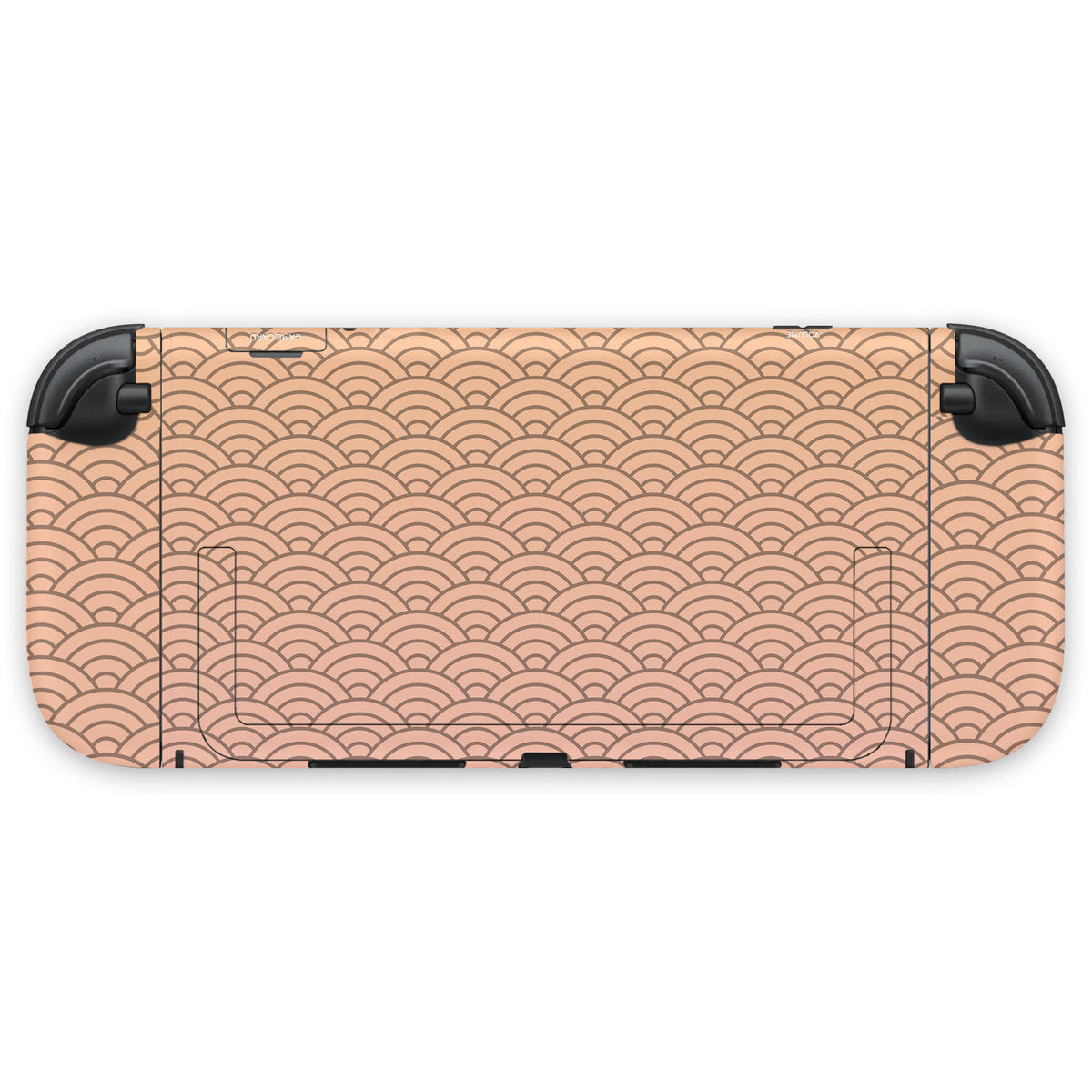 peach seigaiha waves nintendo switch 2 console & joycon skins