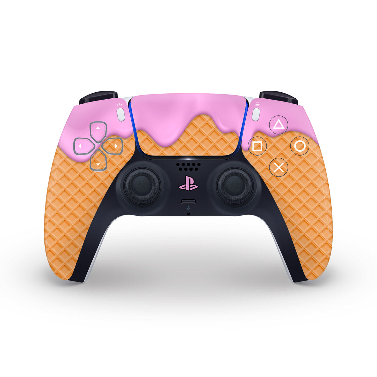 pink ice cream ps5 controller skin
