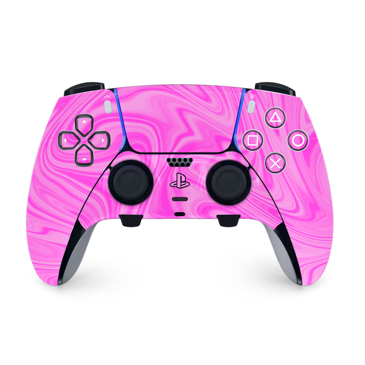 pink liquid marble ps5 dualsense edge controller skin