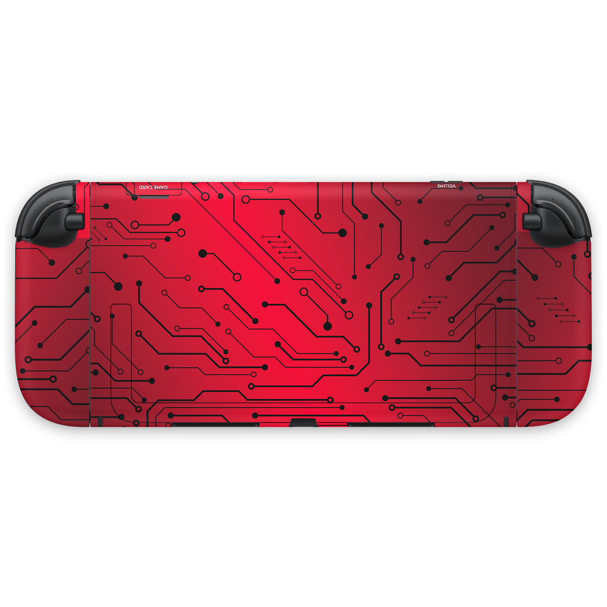 red cybernetic nintendo switch 2 console & joycon skin