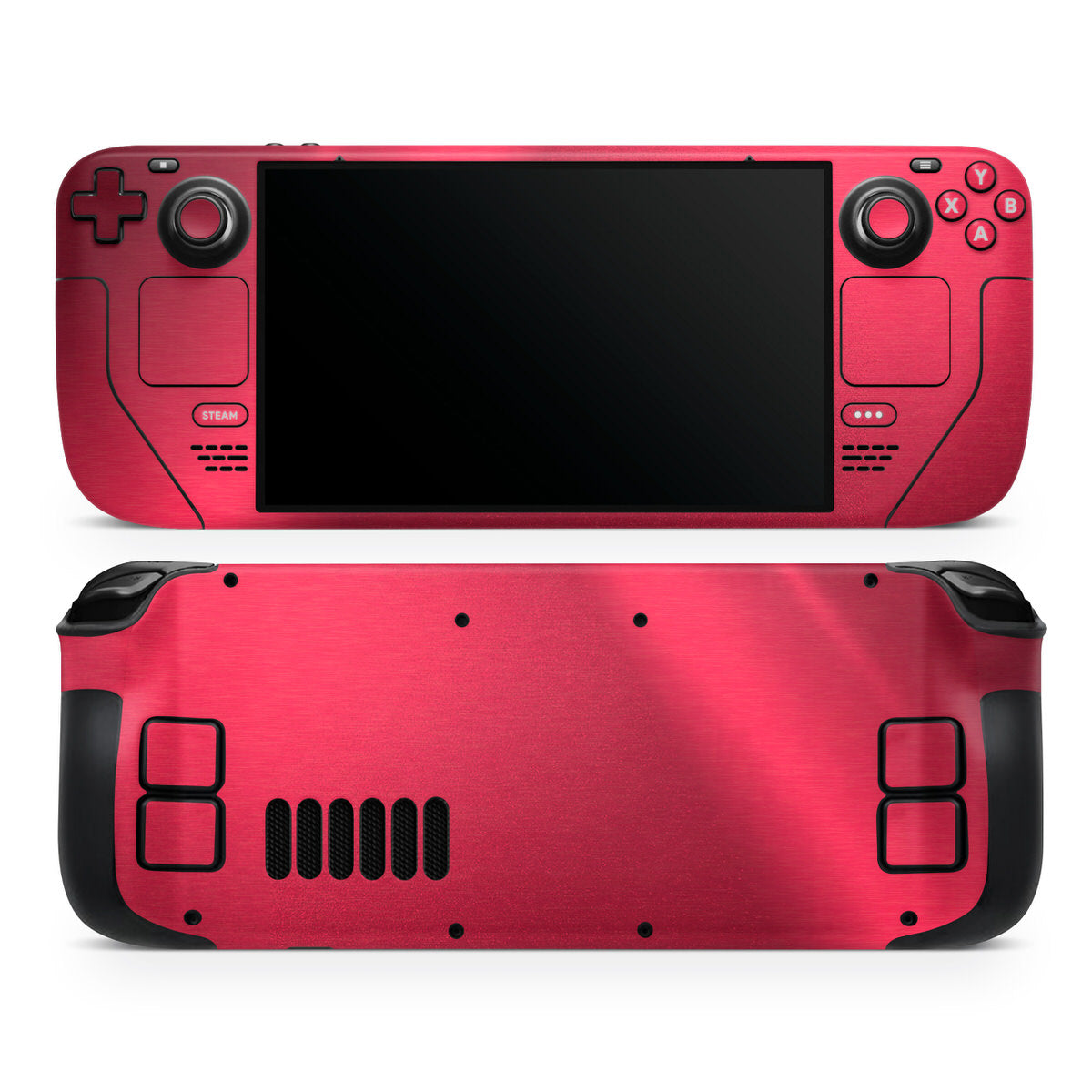 red steel steam deck oled skin