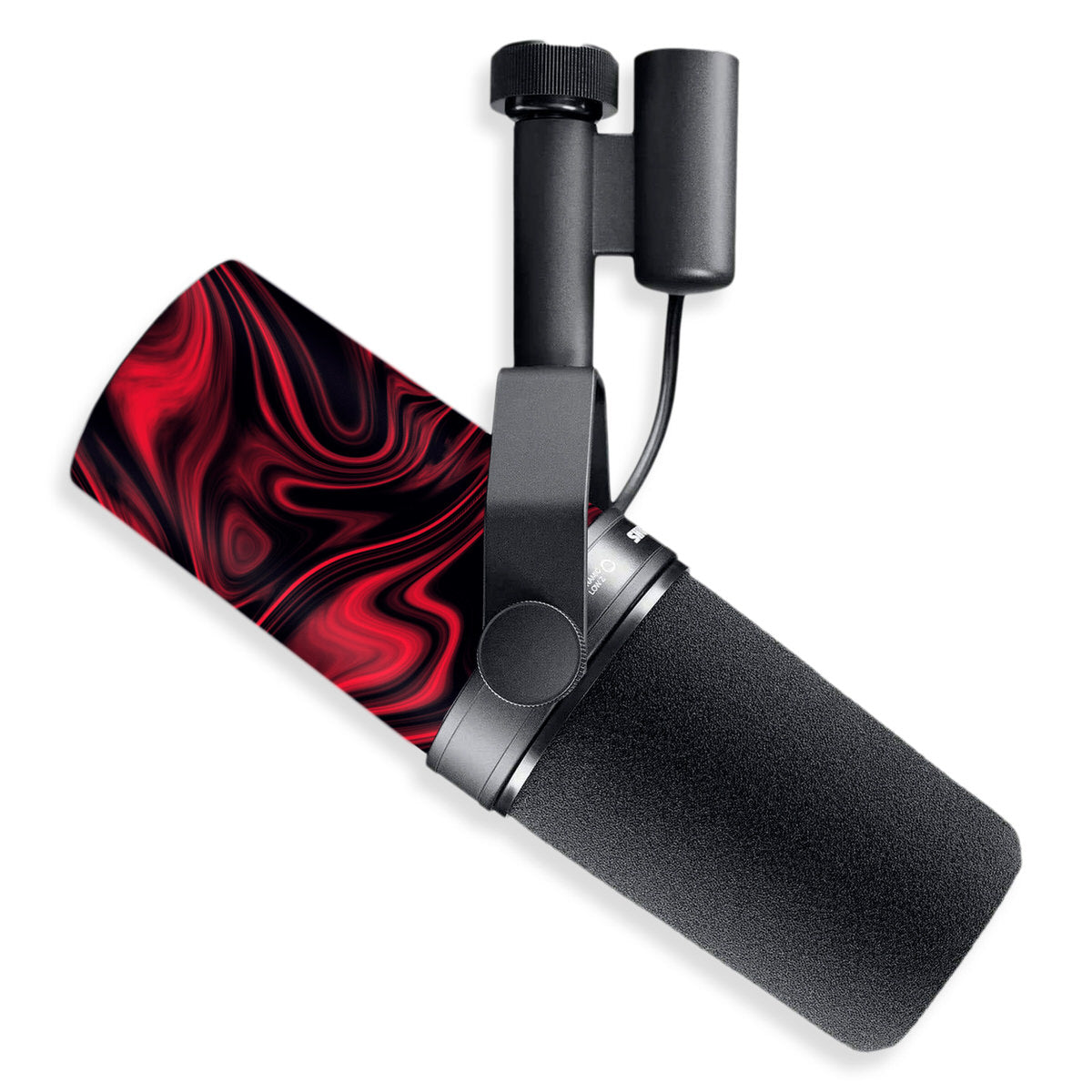ruby liquid marble shure sm7b microphone skin