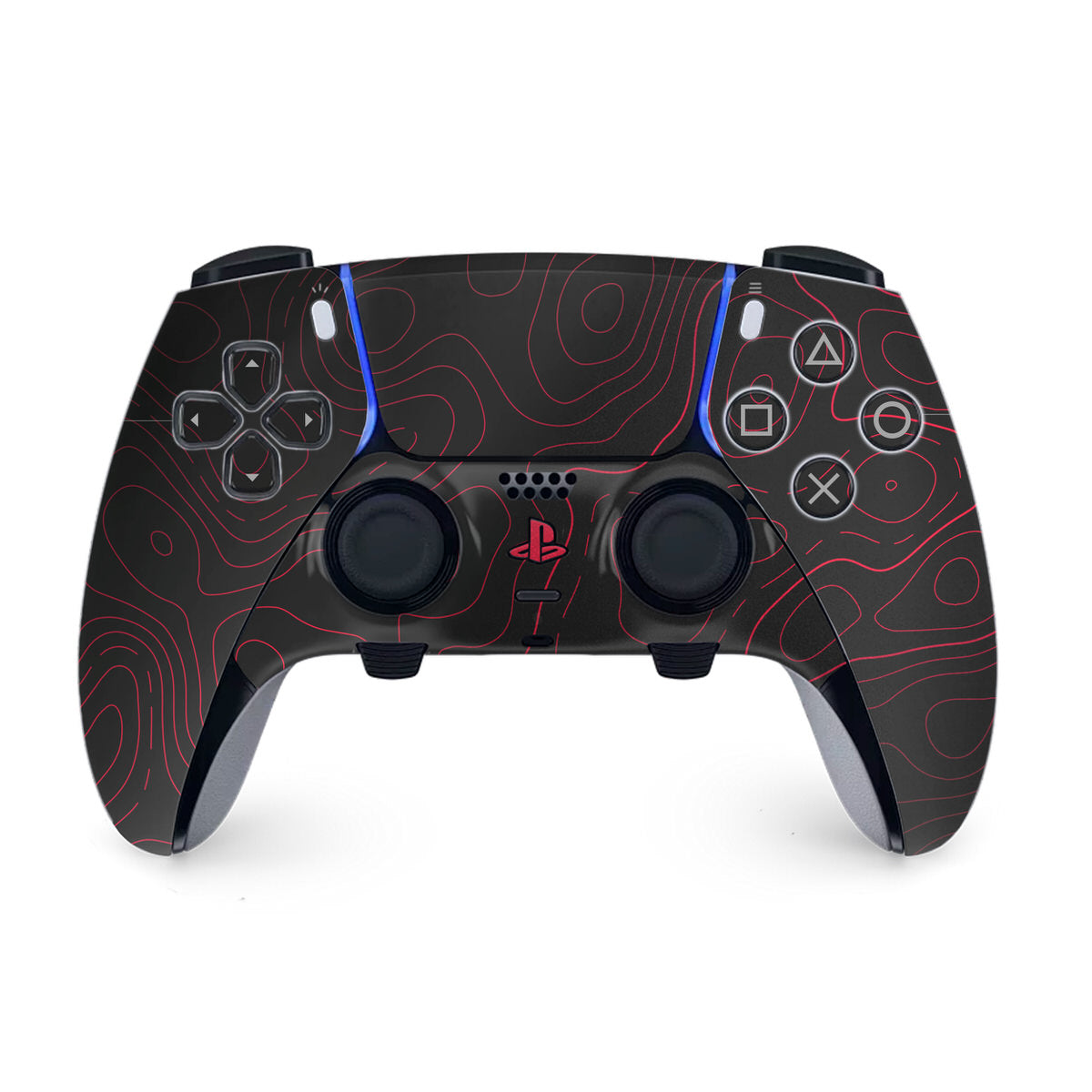 ruby topographic ps5 dualsense edge controller skin