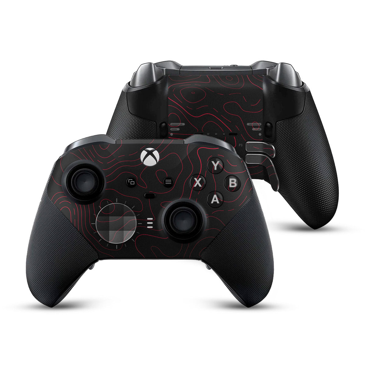 Ruby Topographic Xbox Elite Controller Series 2 Skin