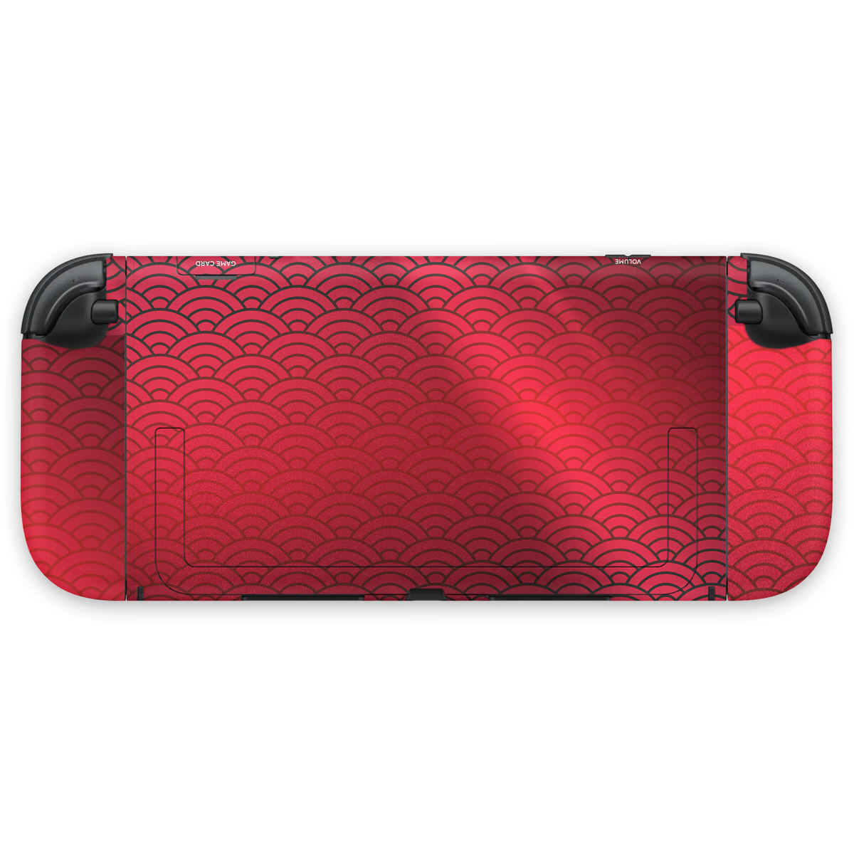 scarlet seigaiha waves nintendo switch 2 console & joycon skins