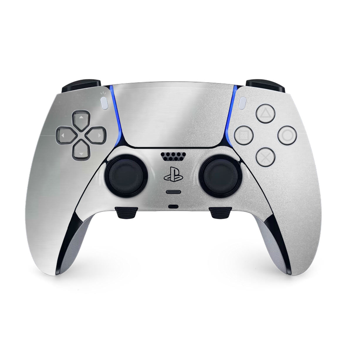 silver steel ps5 dualsense edge controller skin