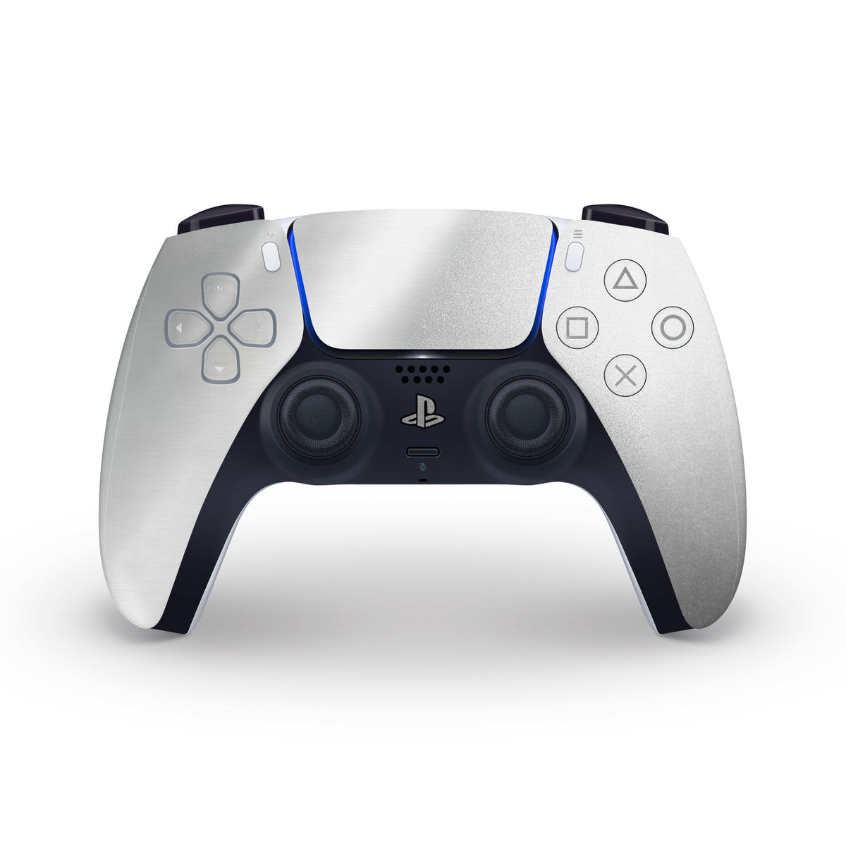 Silver Steel PS5 Controller Skin