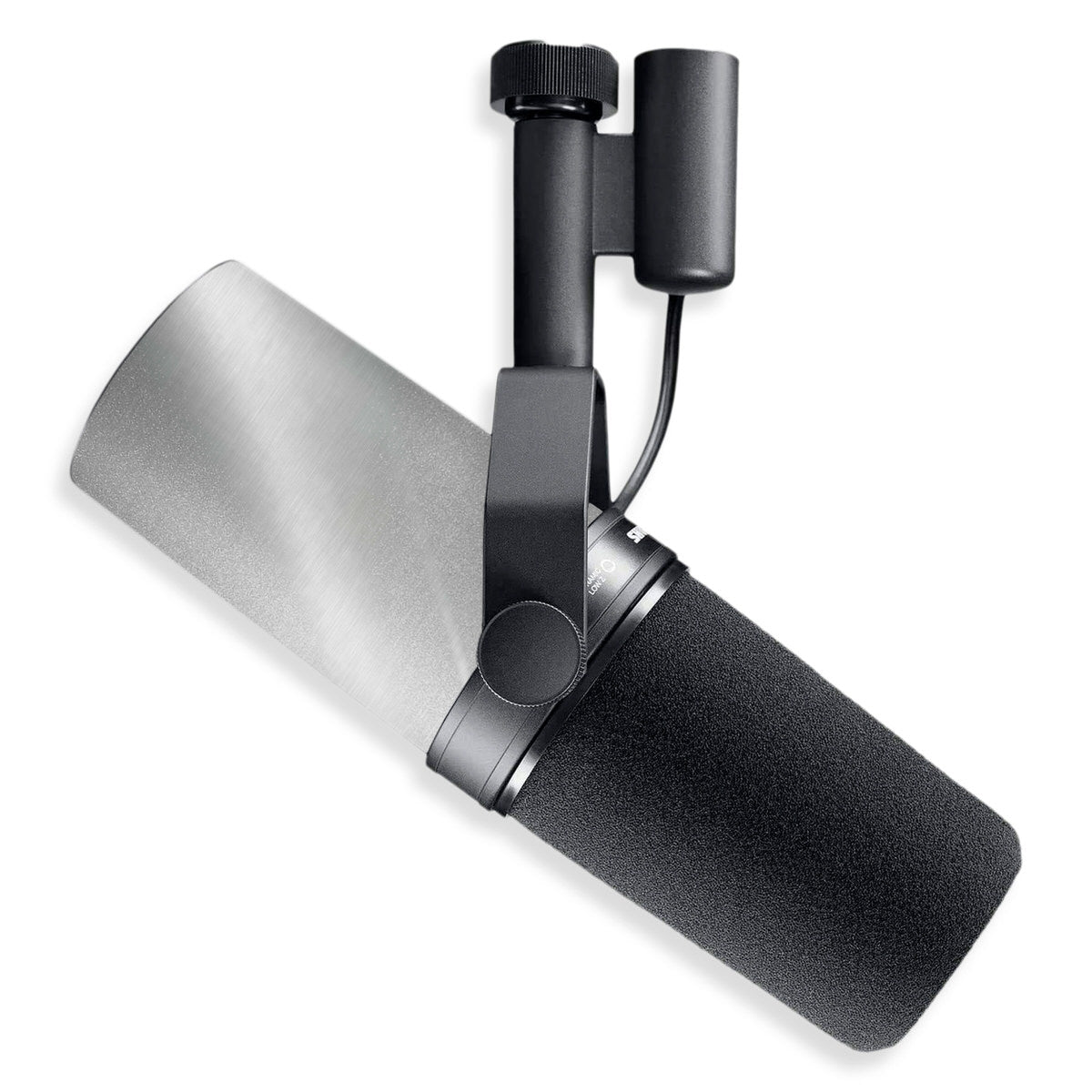 silver steel shure sm7b microphone skin