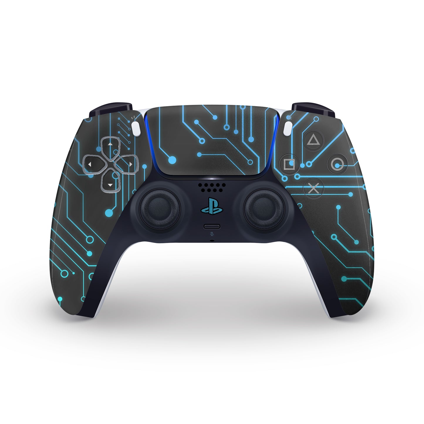 teal cybernetic circuit ps5 controller skin
