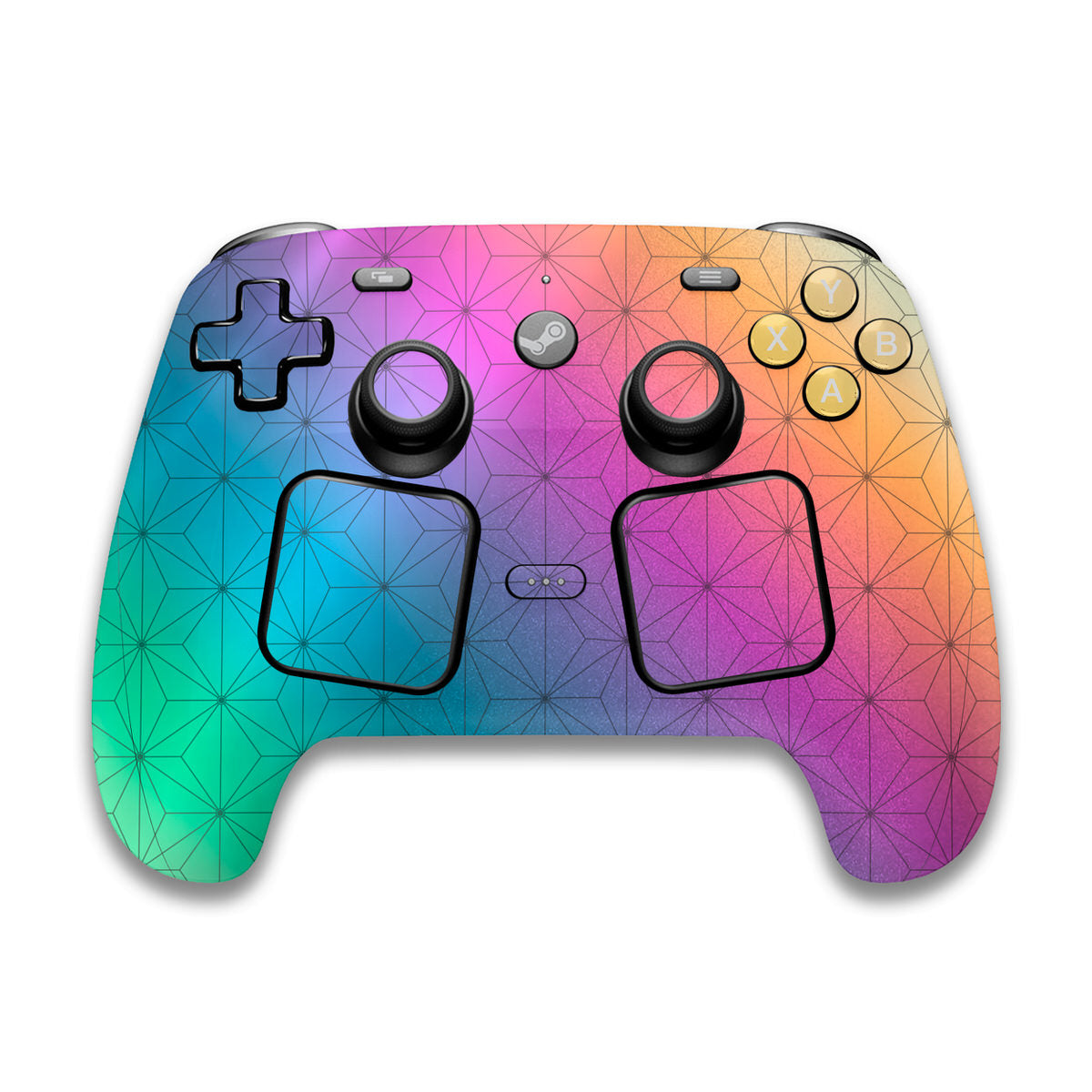 Titanium Asanoha Steam Controller Skin