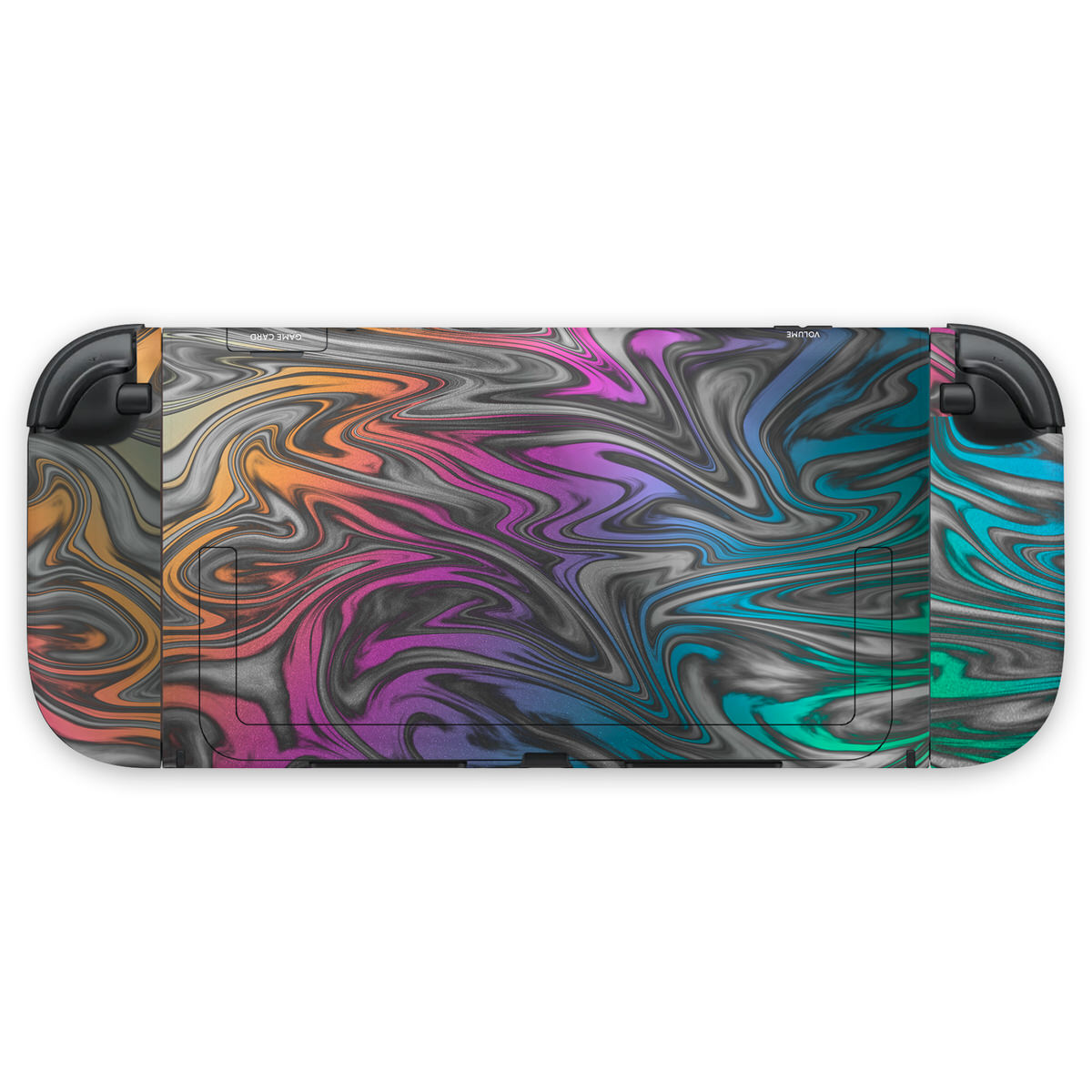 titanium liquid marble nintendo switch 2 console & joycon skin
