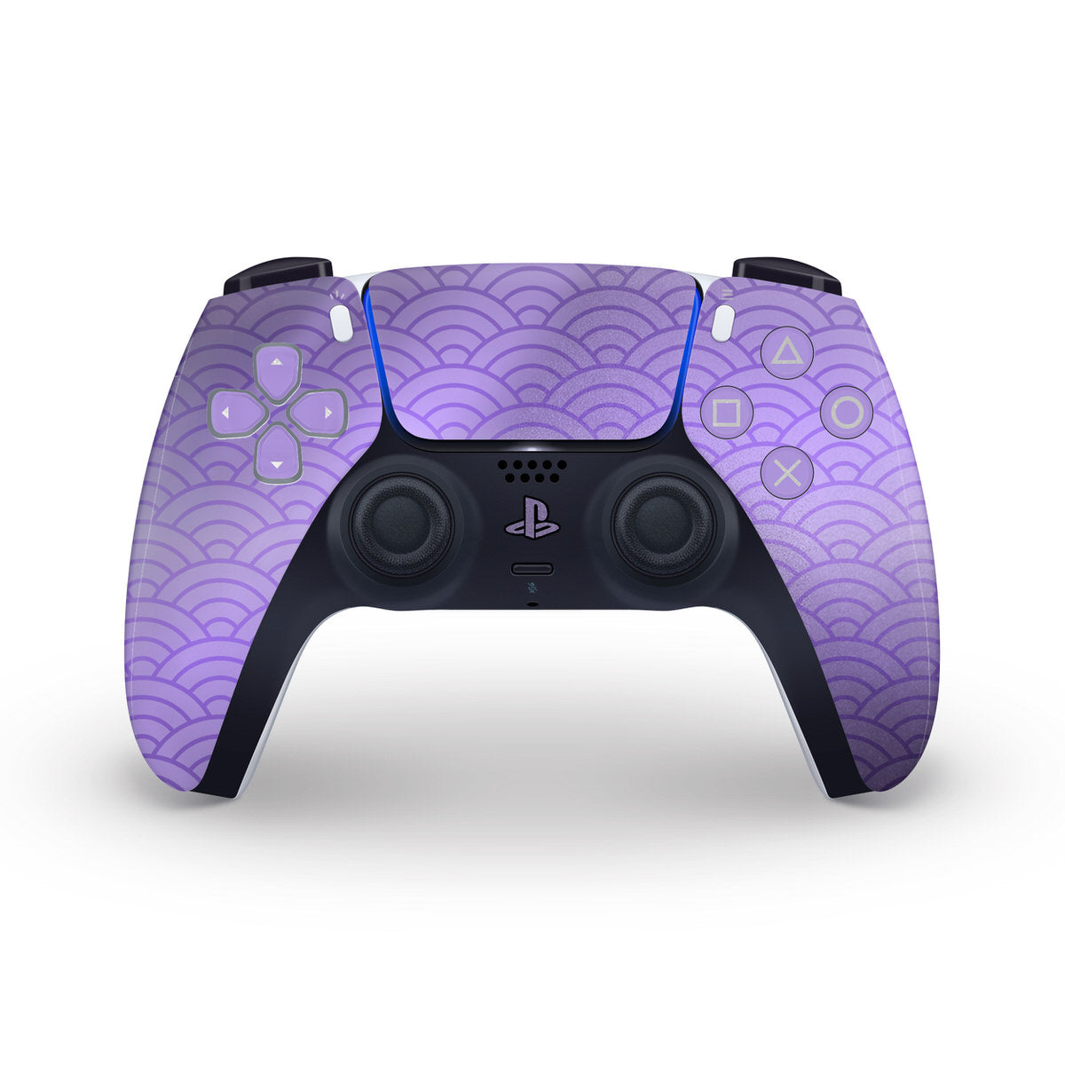 violet seigaiha waves ps5 controller skin