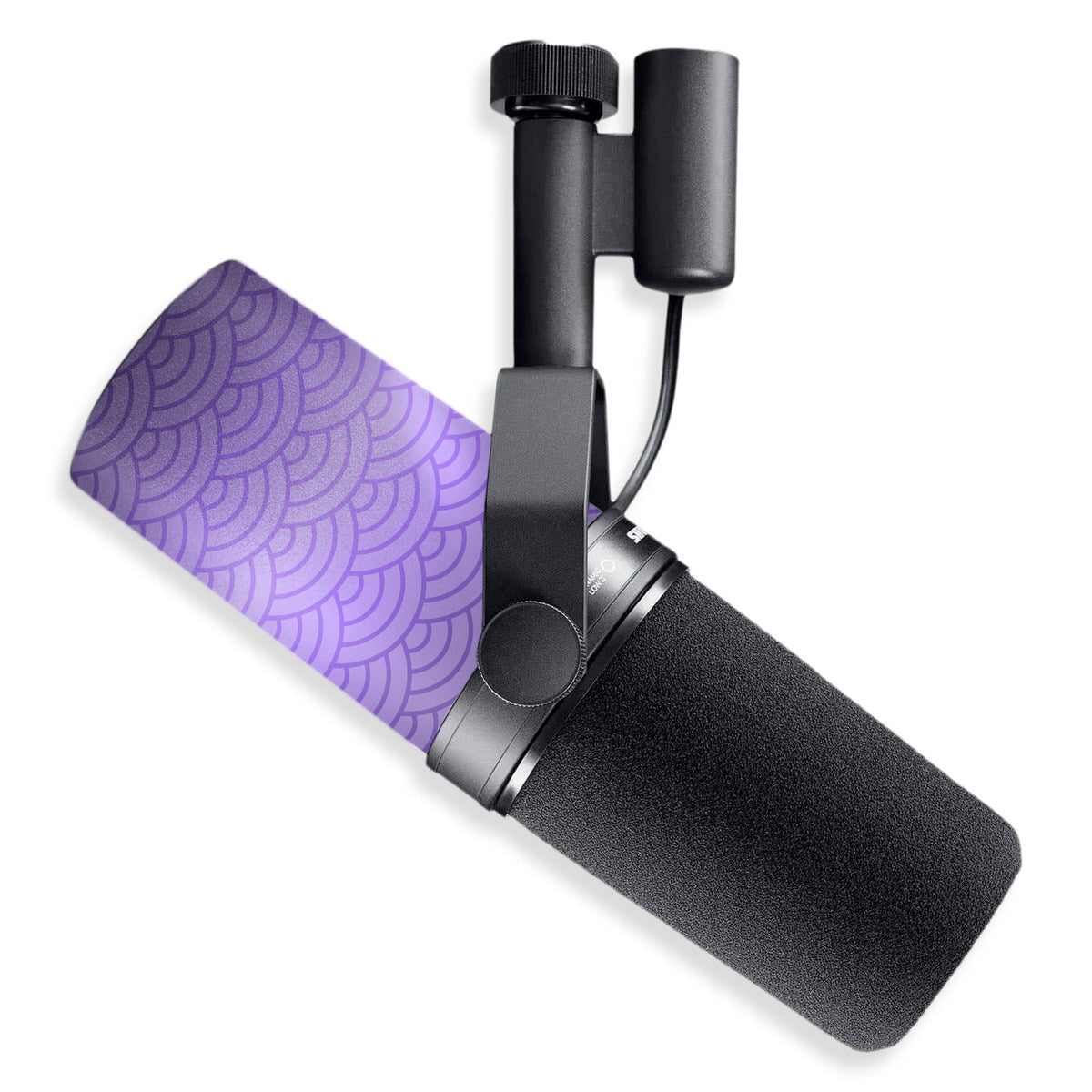 Violet Seigaiha Waves Shure SM7B Microphone Skin