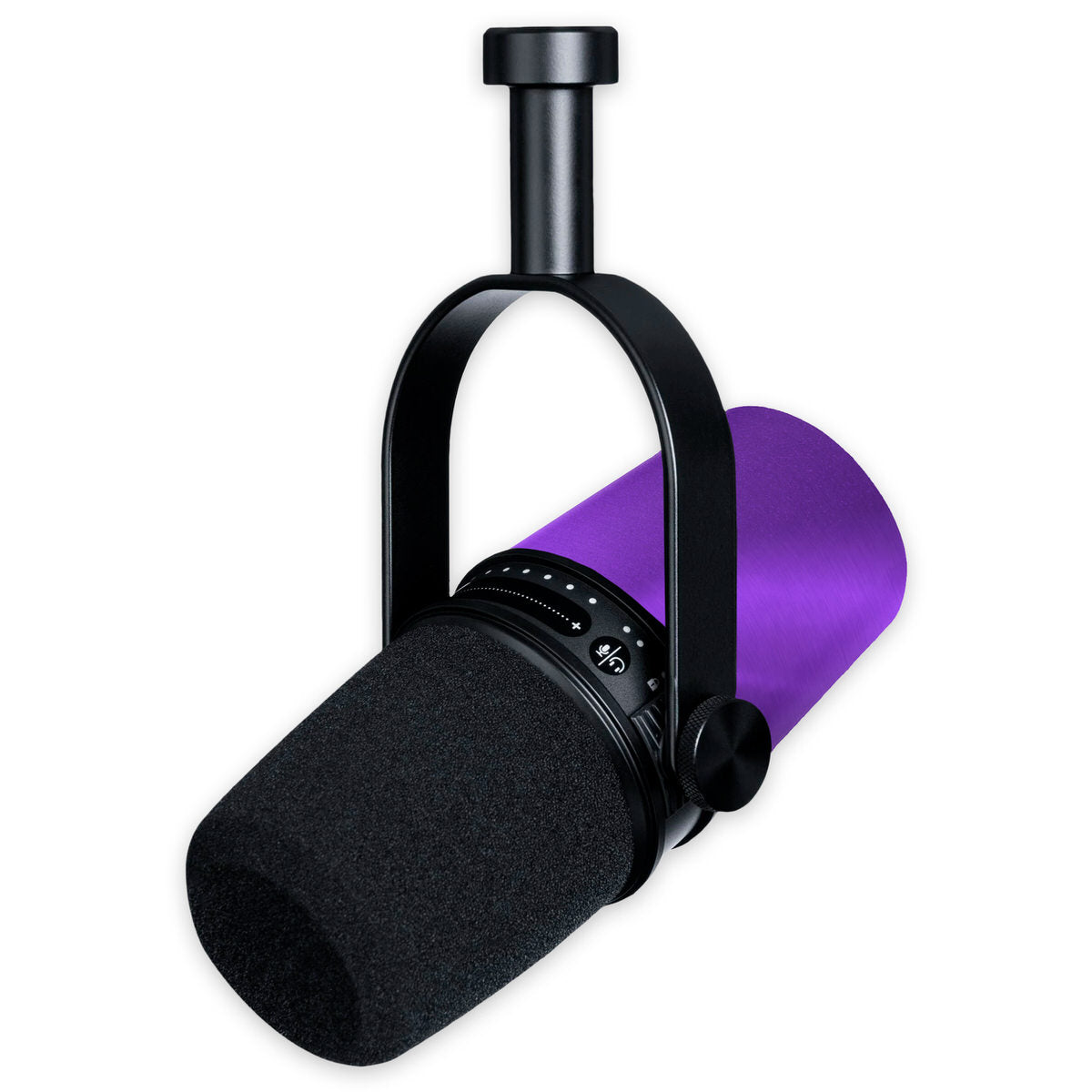 violet steel shure mv7 microphone skin