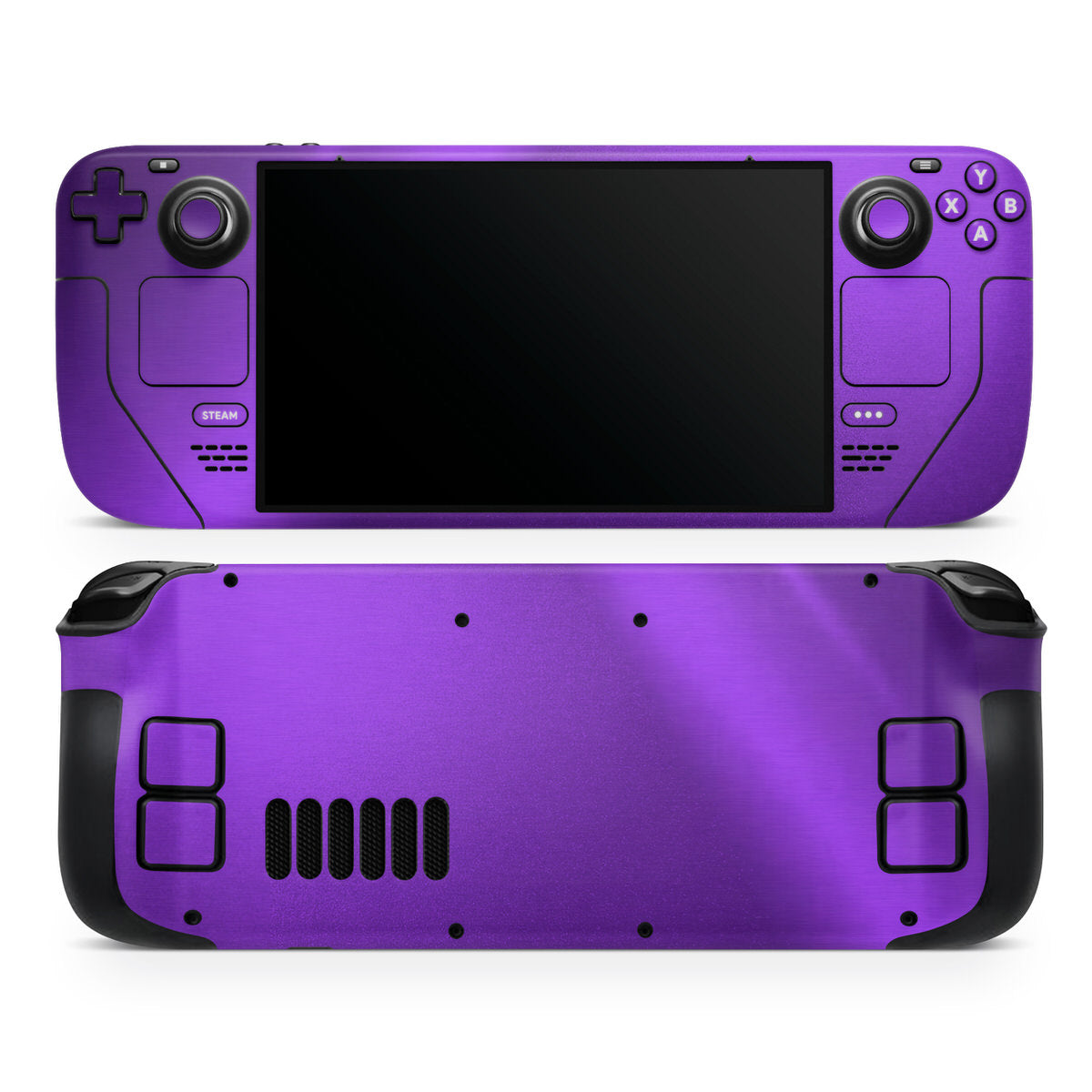 violet steel steam deck oled skin