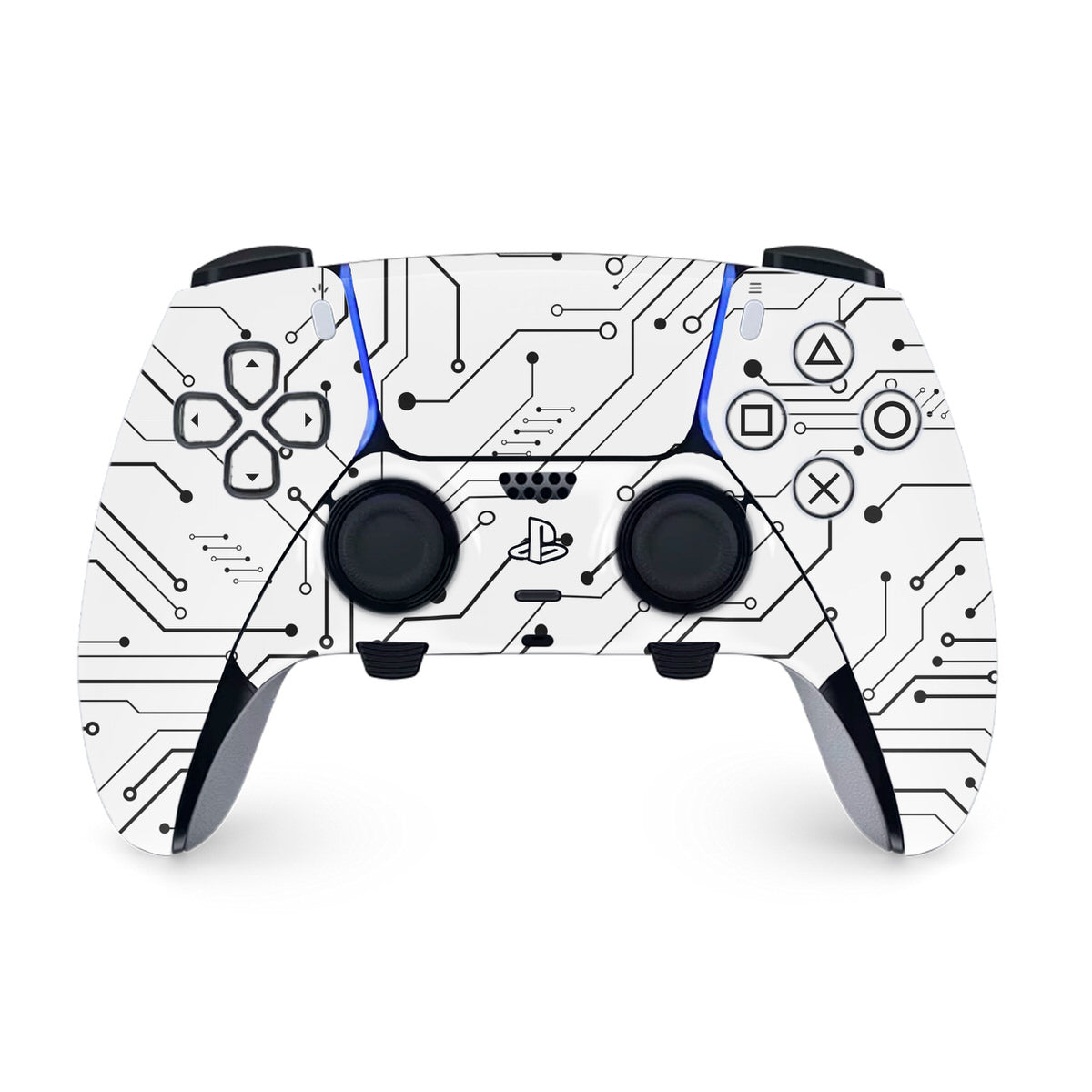 White Cybernetic PS5 DualSense Edge Controller Skin