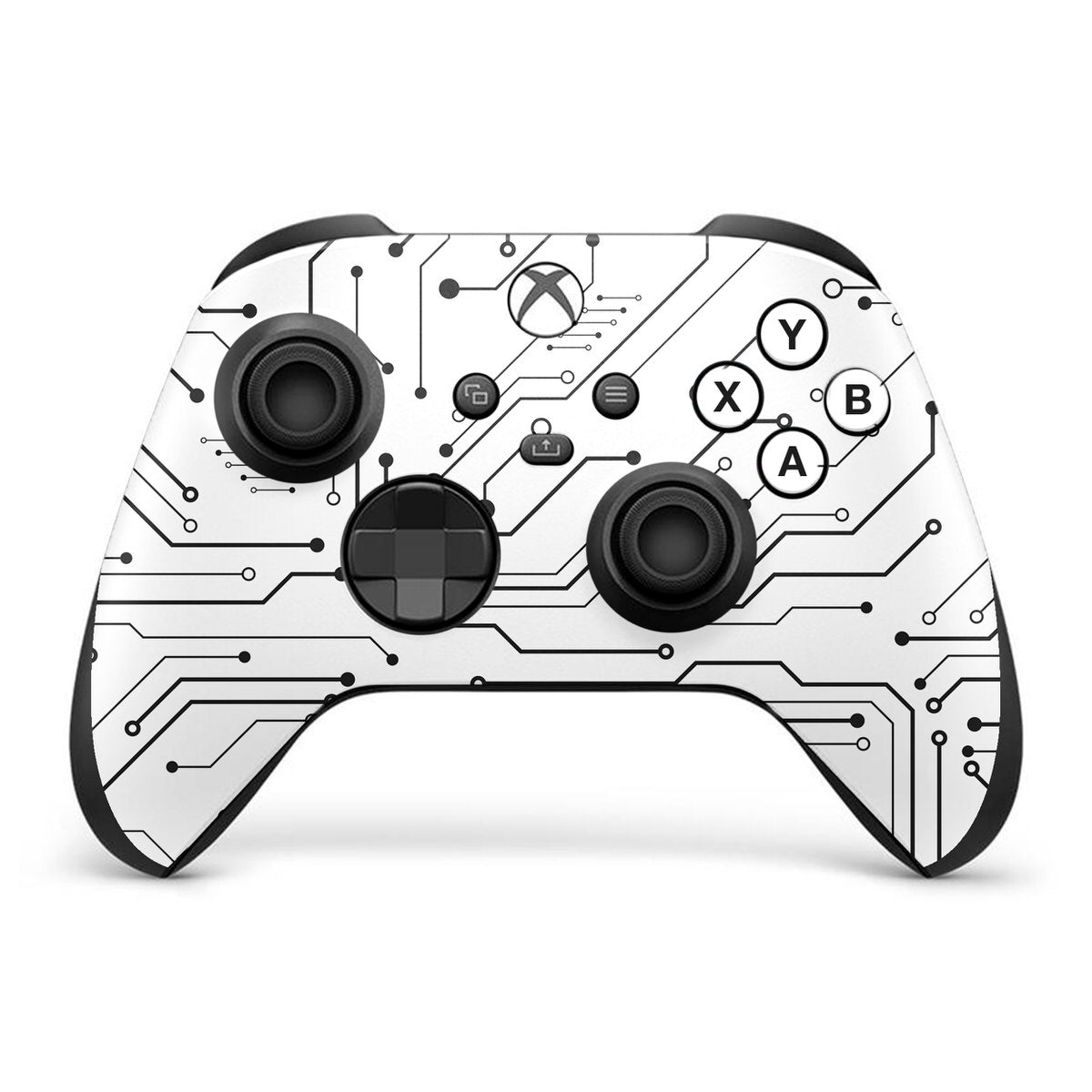 white cybernetic xbox series x controller skin