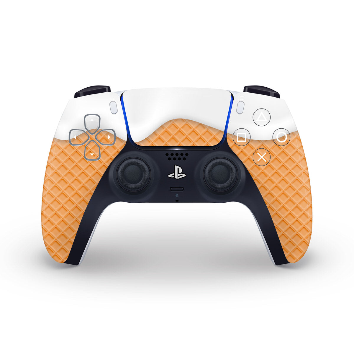white ice cream ps5 controller decal skin