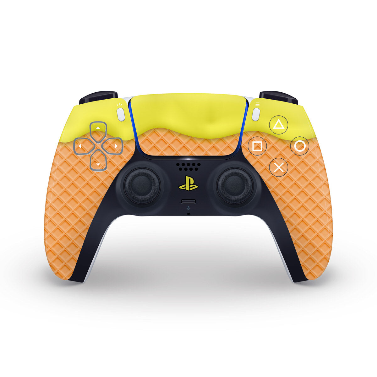 yellow ice cream ps5 controller skin