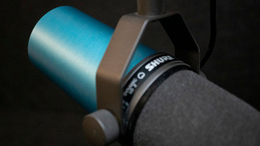 blue steel shure sm7b microphone cover skin