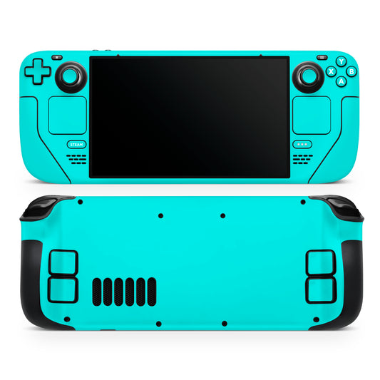 bright turquoise valve steam deck lcd & oled skin