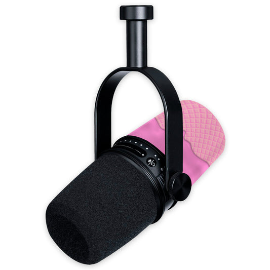 all pink ice cream shure mv7 microphone skin