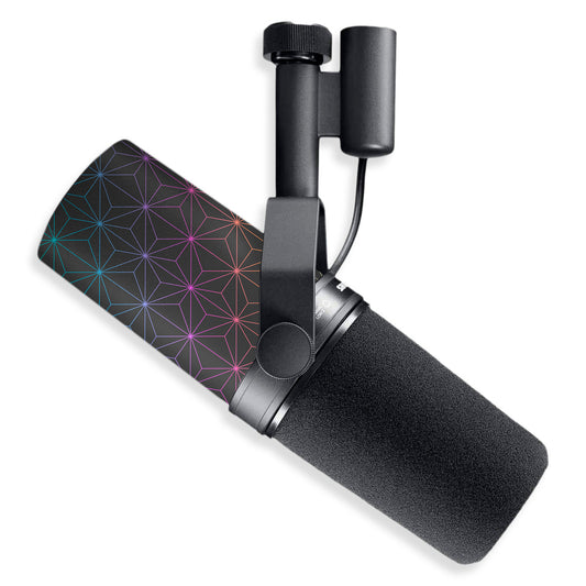 anodized asanoha shure sm7b microphone skin cover