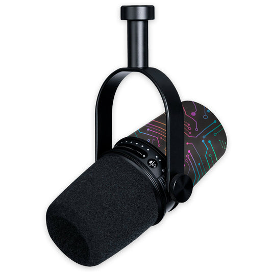 anodized cybernetic shure mv7 microphone decal skin