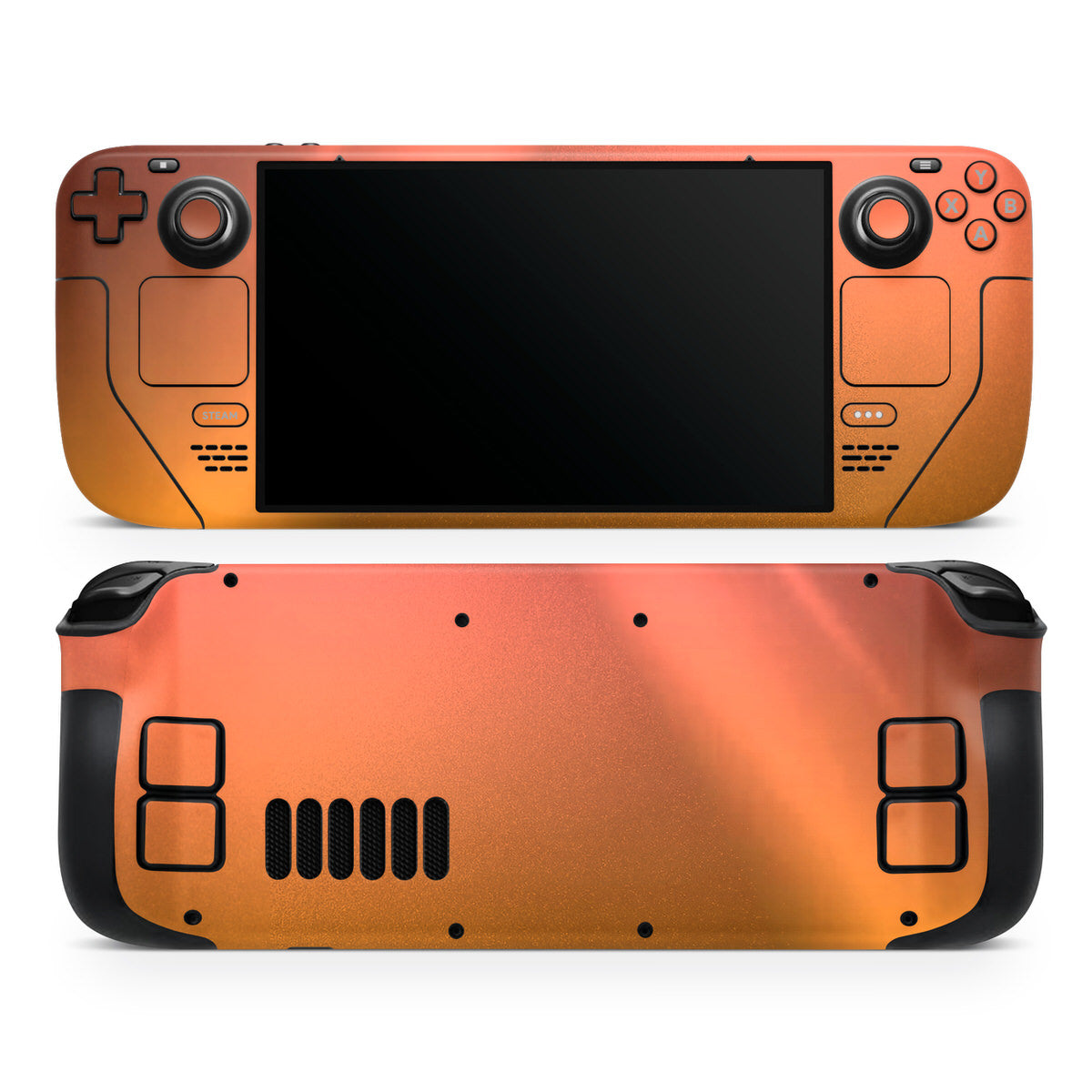 anodized orange steam deck oled skin