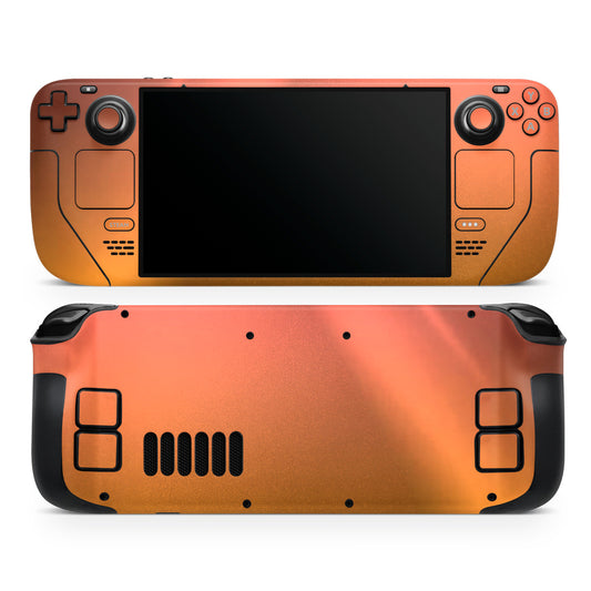 anodized orange steam deck oled skin