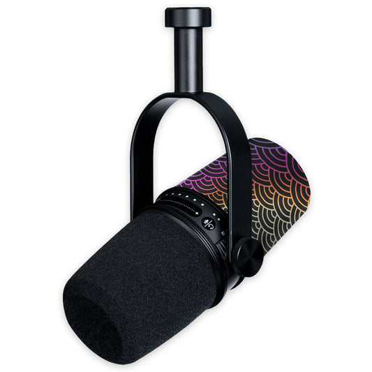 anodized seigaiha waves shure mv7 microphone skin