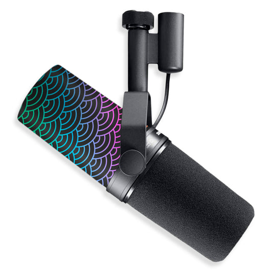 anodized seigaiha waves shure sm7b microphone skin