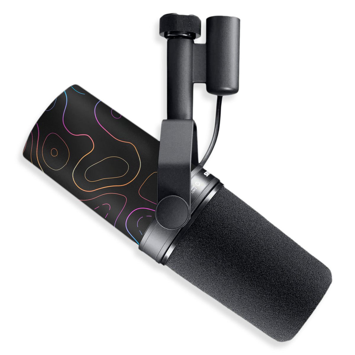 anodized topographic shure sm7b microphone skin