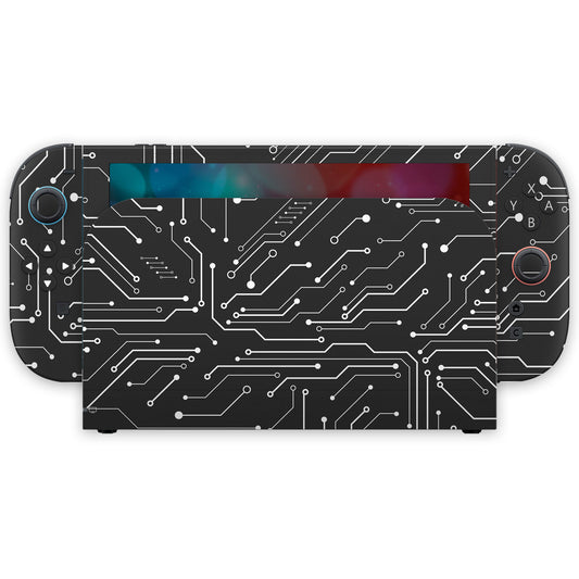 black cybernetic nintendo switch 2 skin