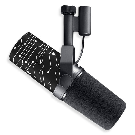 black cybernetic shure sm7b microphone skin