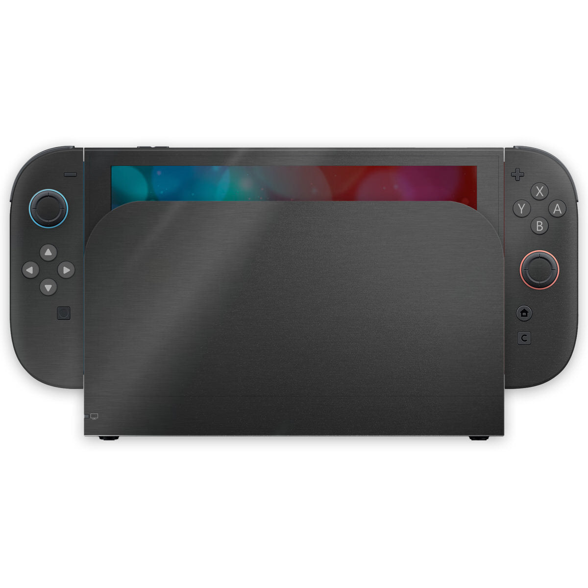 black steel nintendo switch 2 metallic decal skin