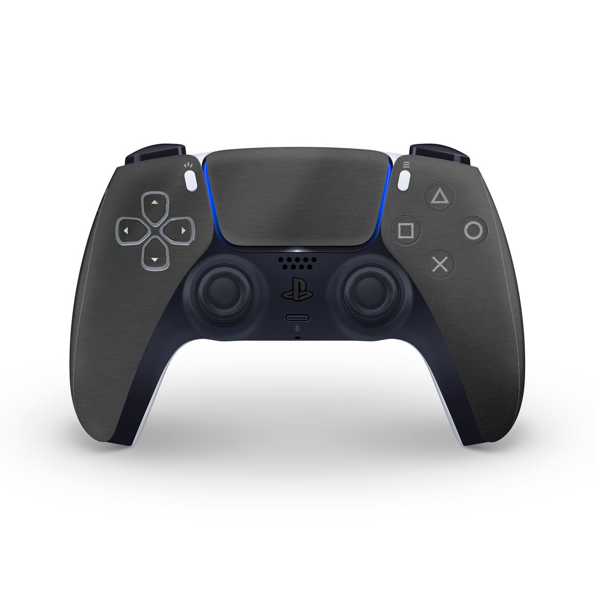 black steel ps5 controller skin