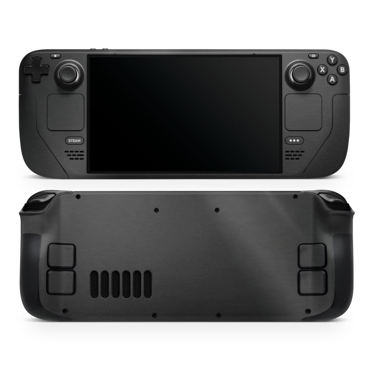 black steel steam deck oled skin
