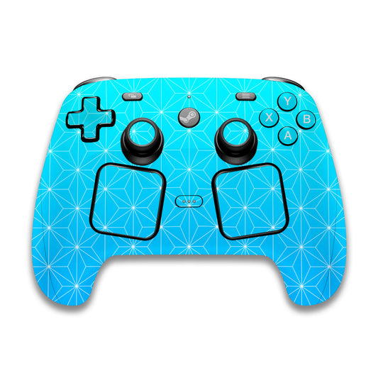 blue asanoha steam controller skin