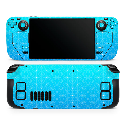 blue asanoha steam deck skin