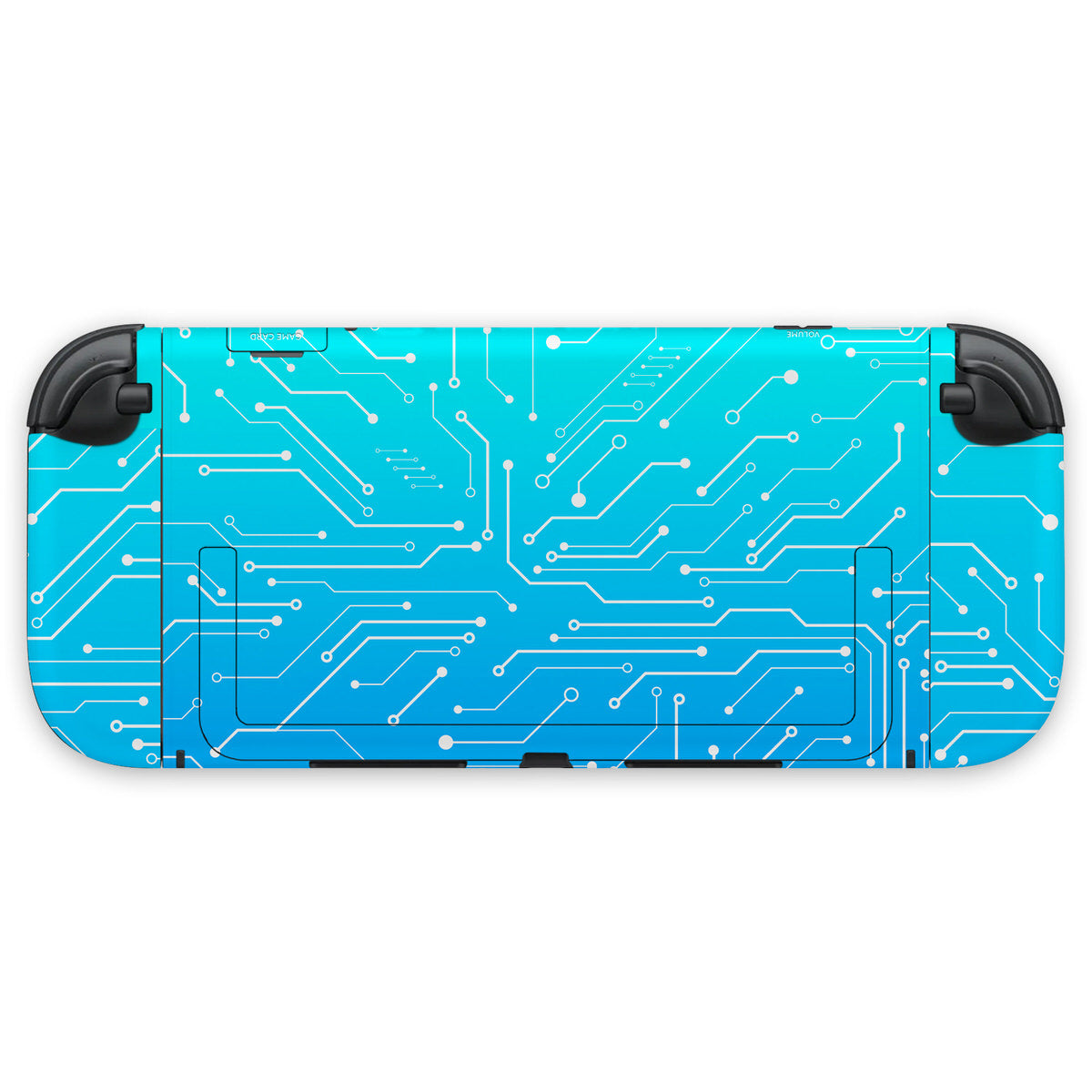 blue cybernetic nintendo switch 2 console & joycon wrap skin