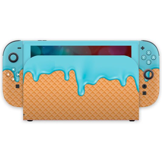blue ice cream nintendo switch 2 skin