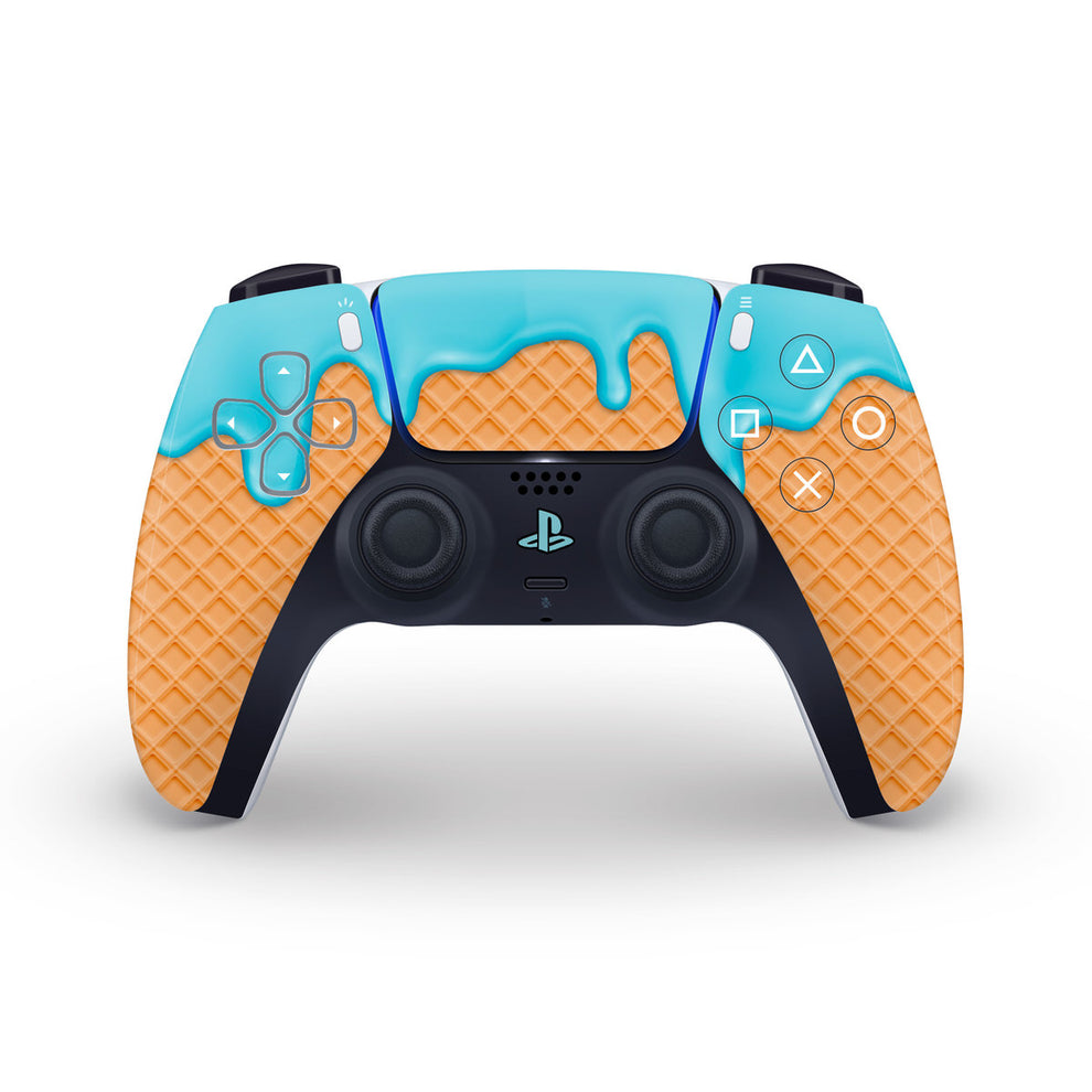 Blue Ice Cream PS5 Controller Skin – GhostlyGuard