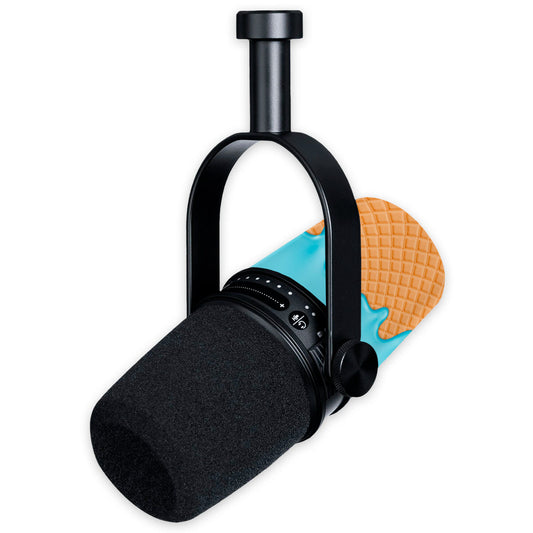 blue ice cream shure mv7 microphone skin