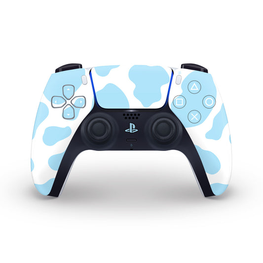 blue moo moo ps5 controller sticker skin