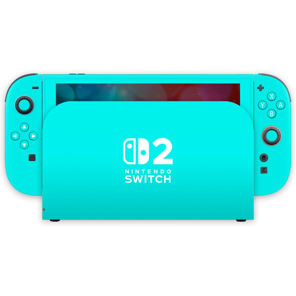 bright turquoise nintendo switch 2 skins