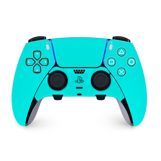 bright turquoise ps5 dualsense edge controller decal skin
