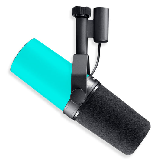 Bright Turquoise Shure SM7B Microphone Skin
