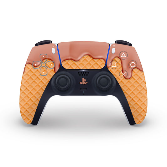 brown ice cream ps5 controller skin