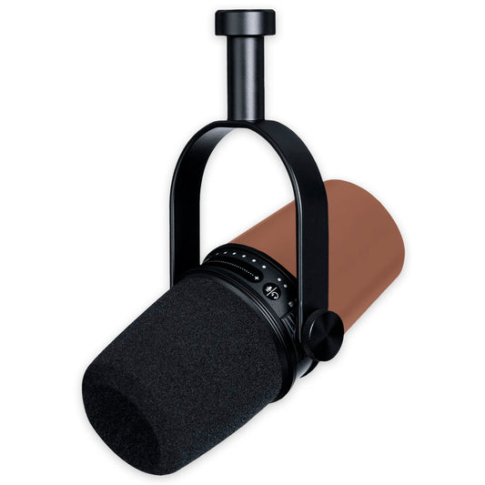 caffe brown shure mv7 microphone decal skin